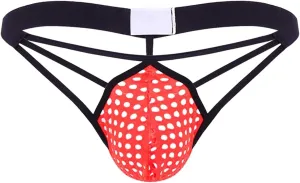 Men's Fishnet Underwear Mesh Sexy G-Strings See Through Thongs Bikini Pouch Underpants Breathable T-back