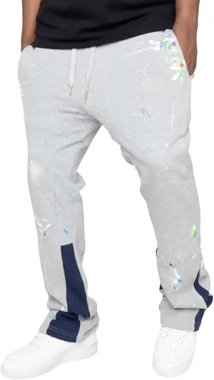 Men's Fleece Sweatpants Leg Fashion Pants Pants Stitching Casual Men's Multi-Pocket Men's Fleece Joggers with