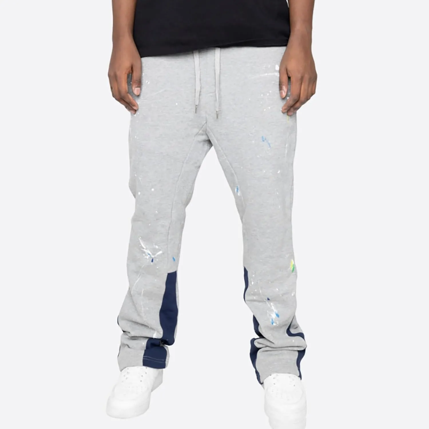 Men's Fleece Sweatpants Leg Fashion Pants Pants Stitching Casual Men's Multi-Pocket Men's Fleece Joggers with