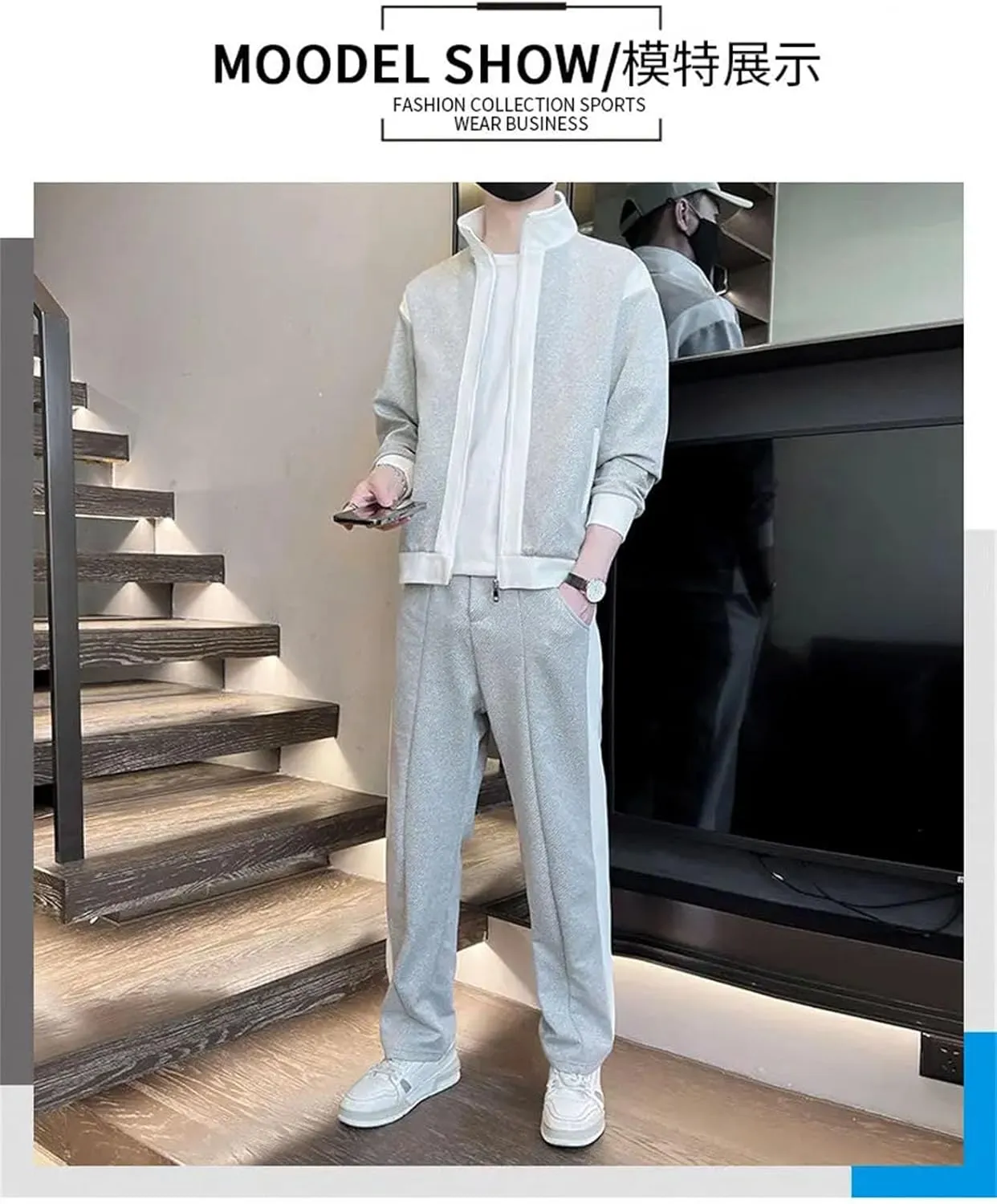 Mens Golf Pants Set Spring Summer Luxury Business Slim Fit Office Suit
