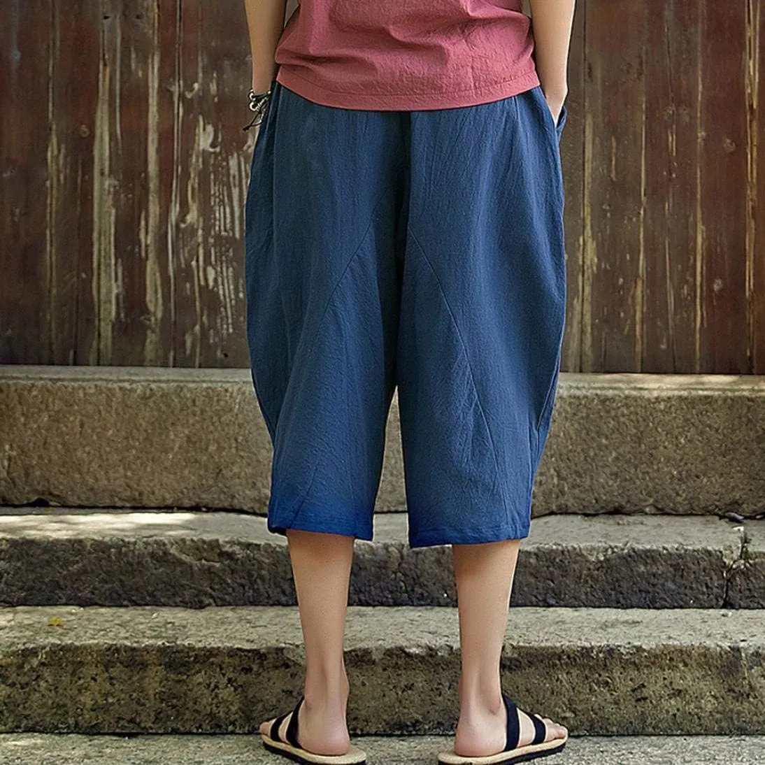 Mens Harem Pants Clearance,Casual Fashion Loose Soft Slim Fit Outdoors Sports Baggy Cropped Trousers