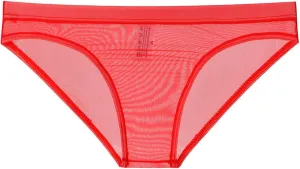 Mens Lace Panties Sexy Underwear Boxer Briefs Pouch Underwear Lingerie for Men Bikini Briefs Panties Red