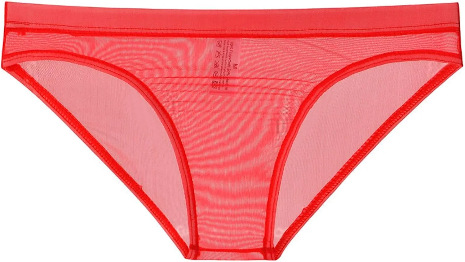 Mens Lace Panties Sexy Underwear Boxer Briefs Pouch Underwear Lingerie for Men Bikini Briefs Panties Red