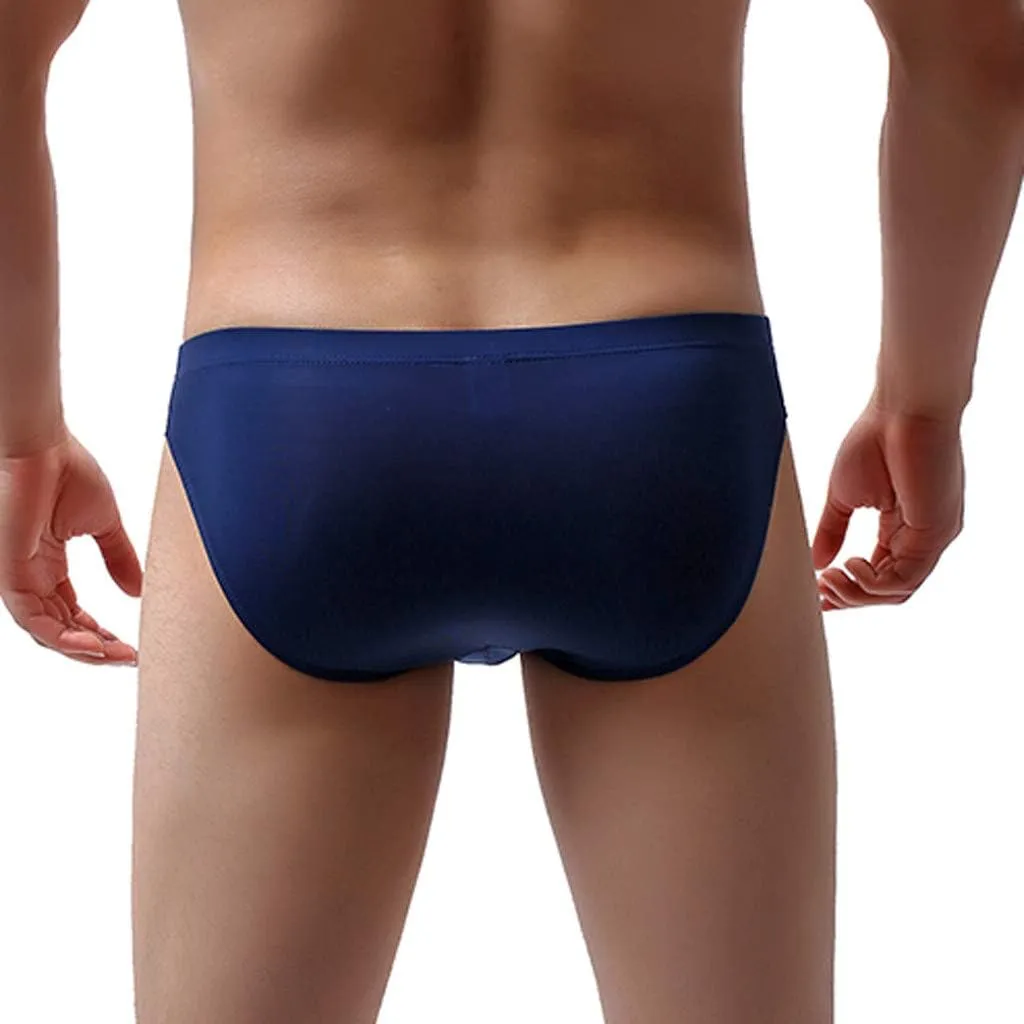 Men's Lace Up Seamless Soft Thongs Men's Sport Briefs with Pouch Valentines Day Gifts for Modal Bikini Briefs Men