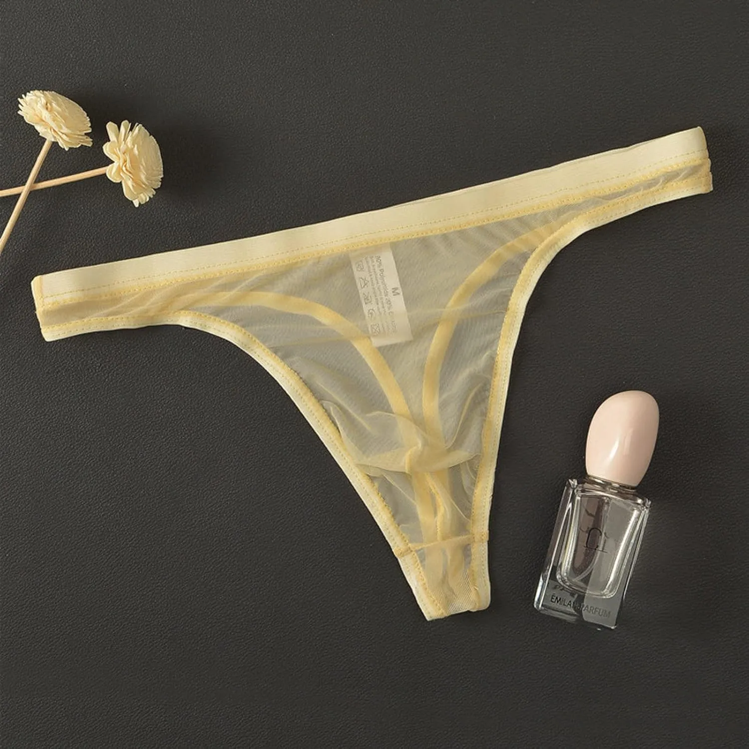 Men's Mesh See Through Boxers Sexy Silk Underwear Sheer boxer trunk Breathable Erotic Briefs Men's Sleepwear Thongs
