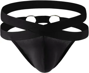Men's See Through Sexy Thongs Underwear Bulge Pouch Mesh Breathable G-string T-back Butt-Flaunting Underpants
