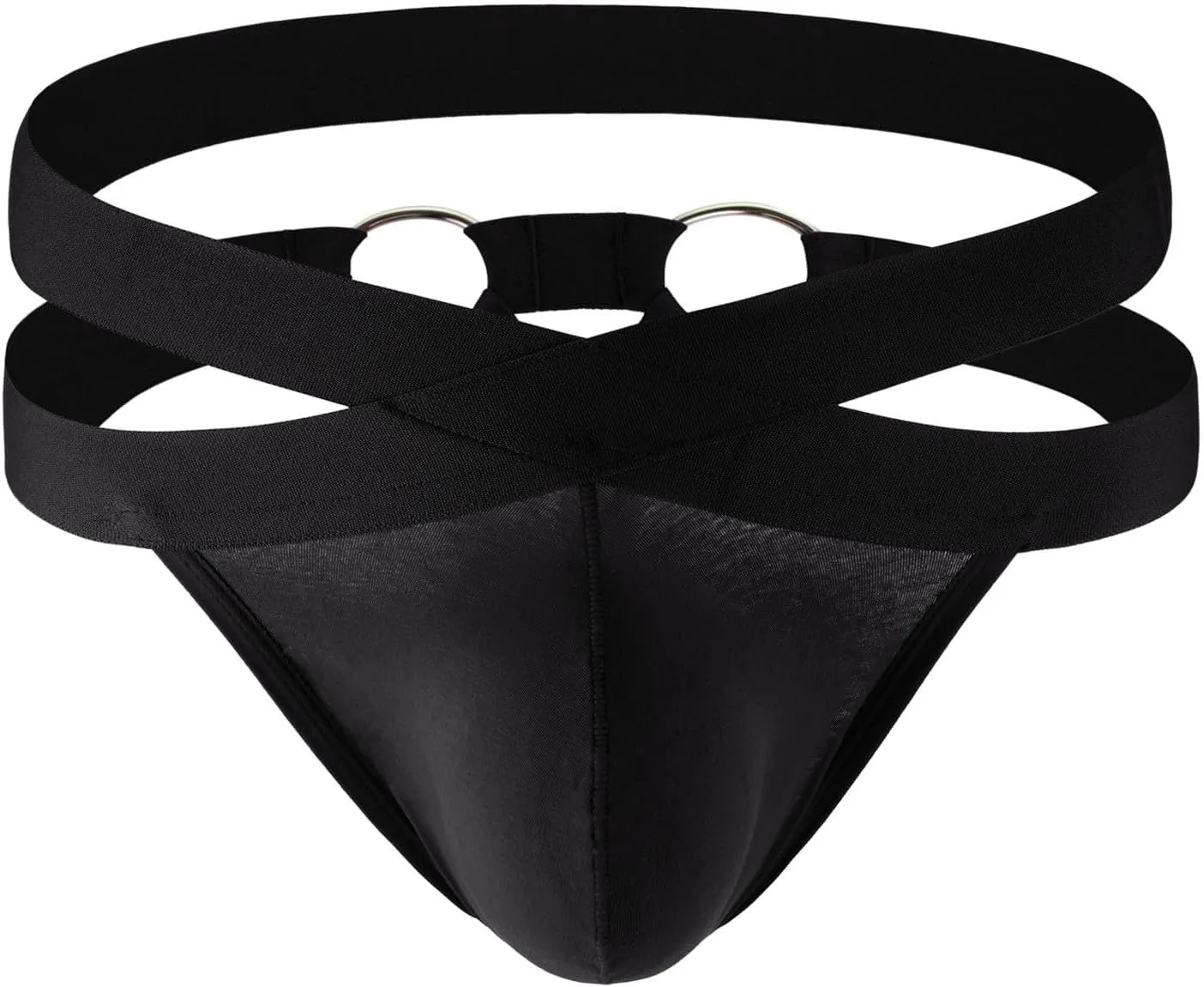 Men's See Through Sexy Thongs Underwear Bulge Pouch Mesh Breathable G-string T-back Butt-Flaunting Underpants
