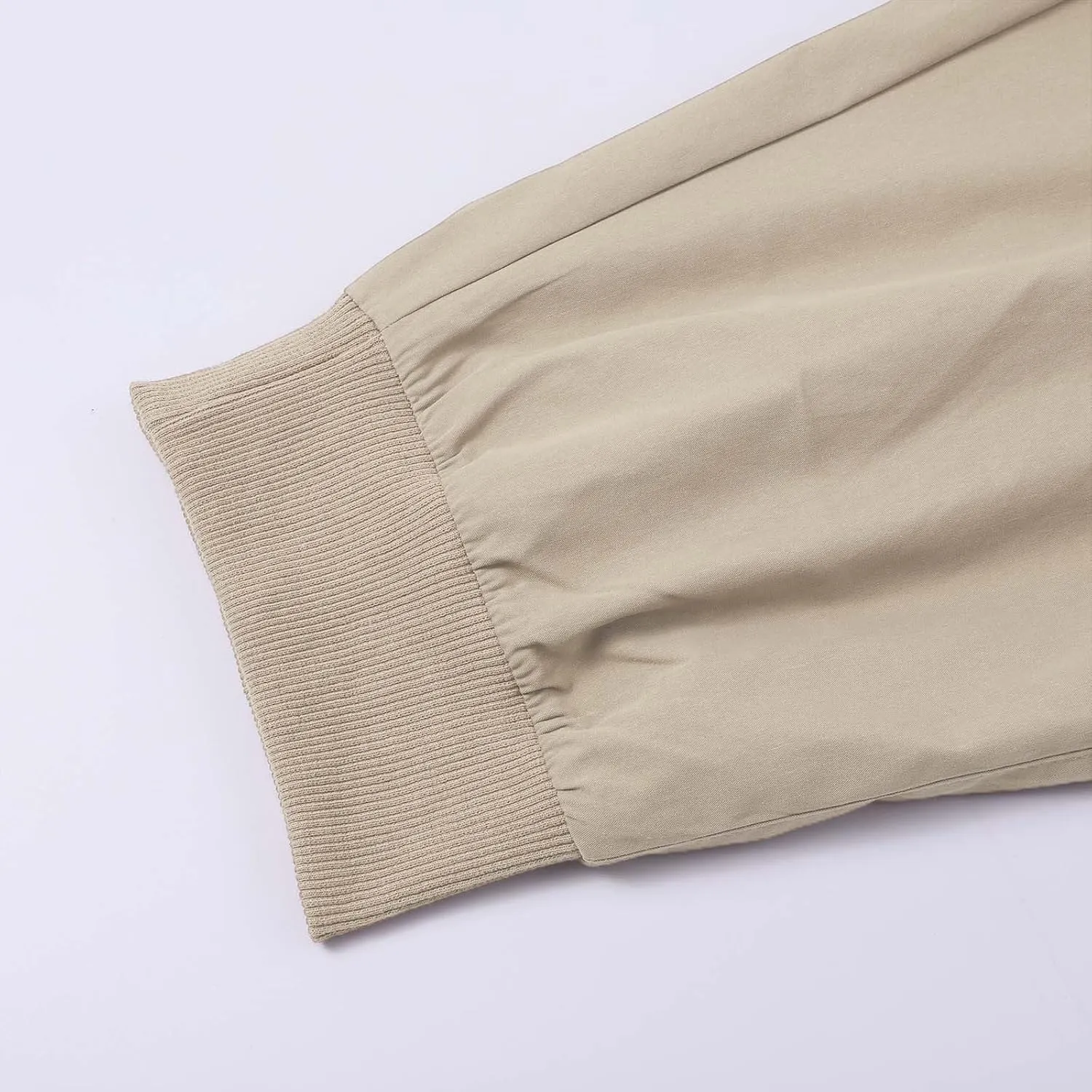 Mens Summer Yoga Pants Elastic Waist Ankle Length Cargo Pants with Multi Pockets Loose Fit Casual Cinch Bottom Trousers