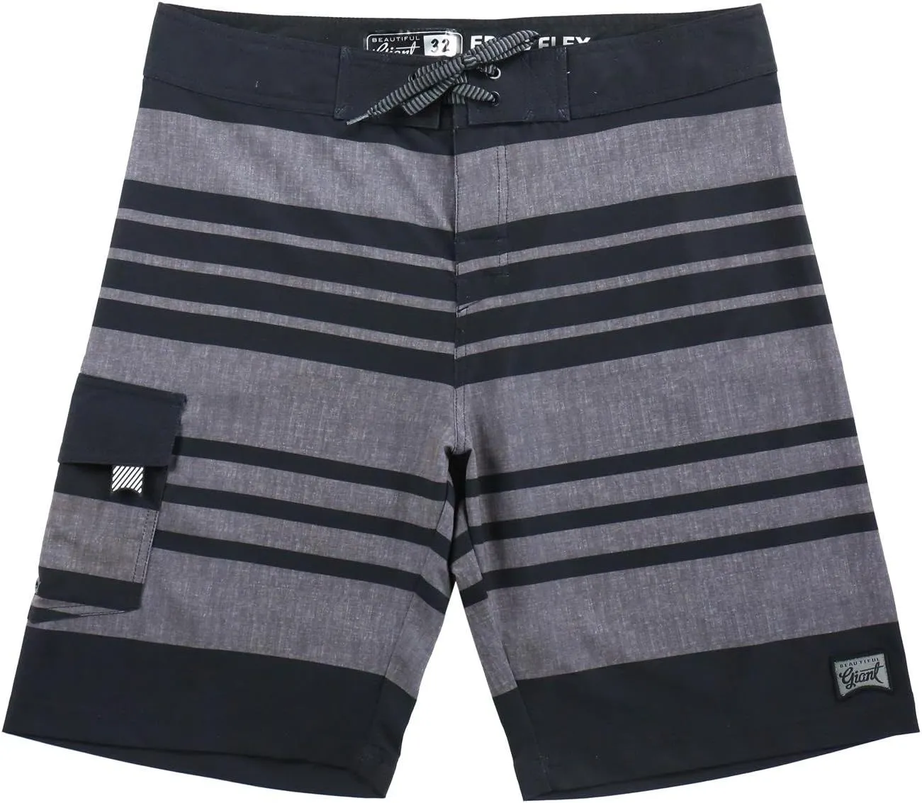 Men's Swim Trunks 22 Quick Dry Board Shorts with Key Keeper, No Mesh Lining - Perfect for Surfing & Swimming