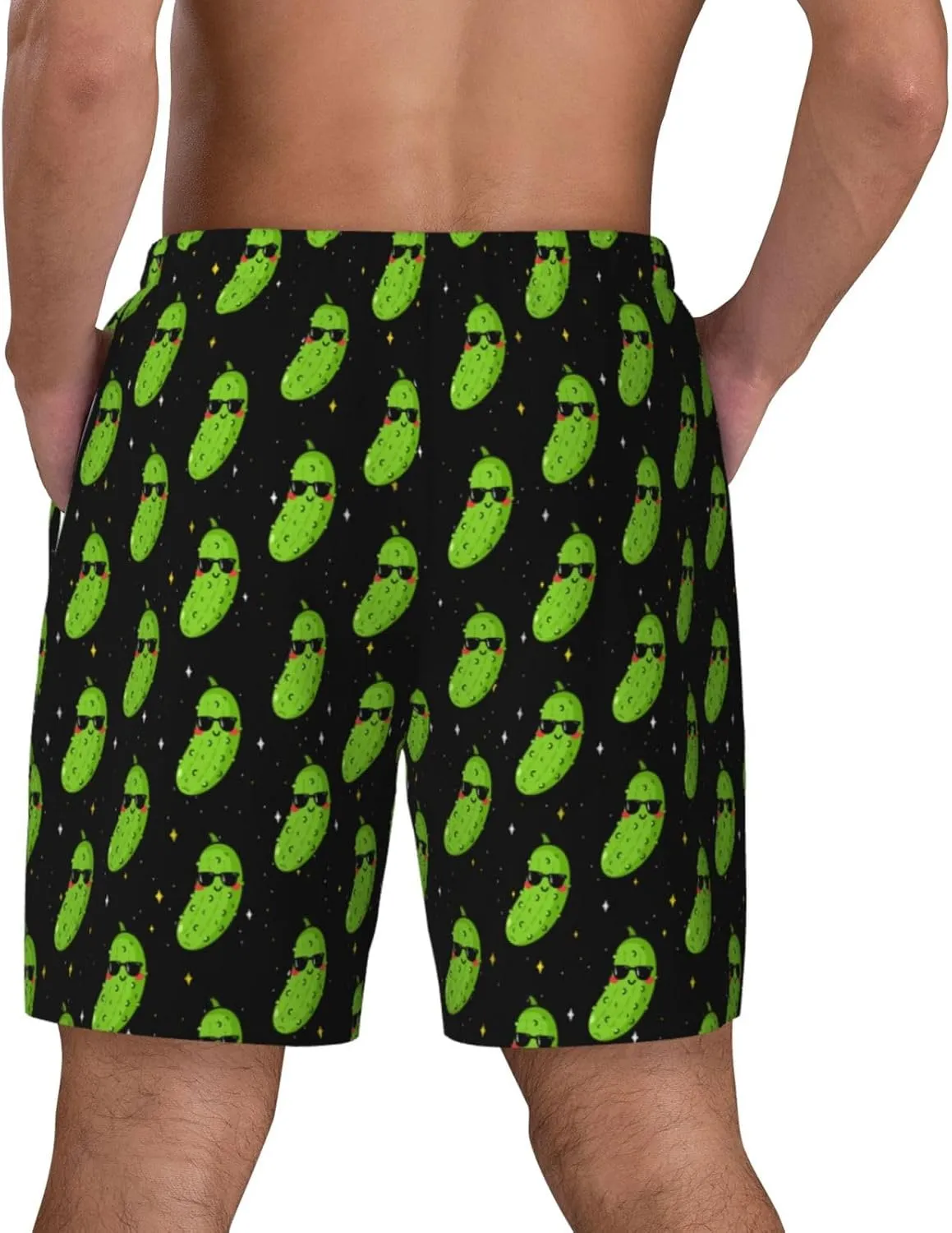 Mens Swim Trunks with Compression Liner 9 Inch Inseam Quick Dry Board Shorts