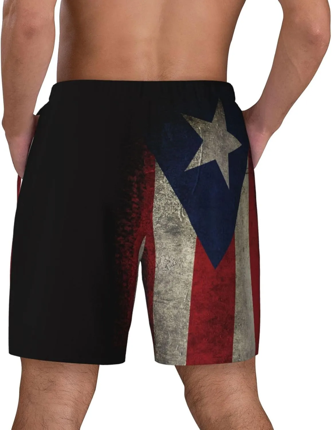 Mens Swim Trunks with Compression Liner 9 Inch Inseam Quick Dry Board Shorts