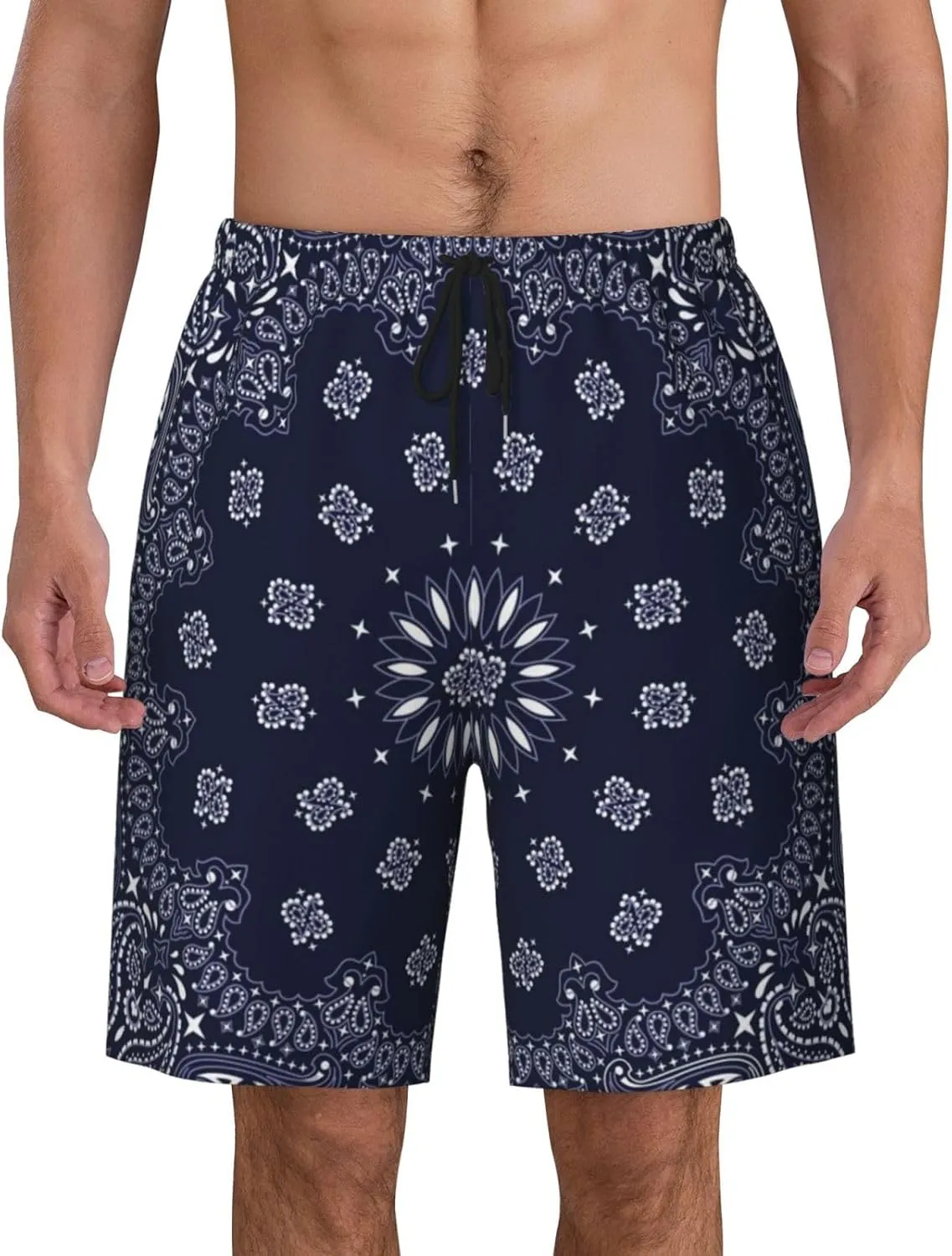 Mens Swim Trunks with Mesh Lining,Quick Dry Swimsuit Board Shorts Beach Pants Swimwear Bathing Suits