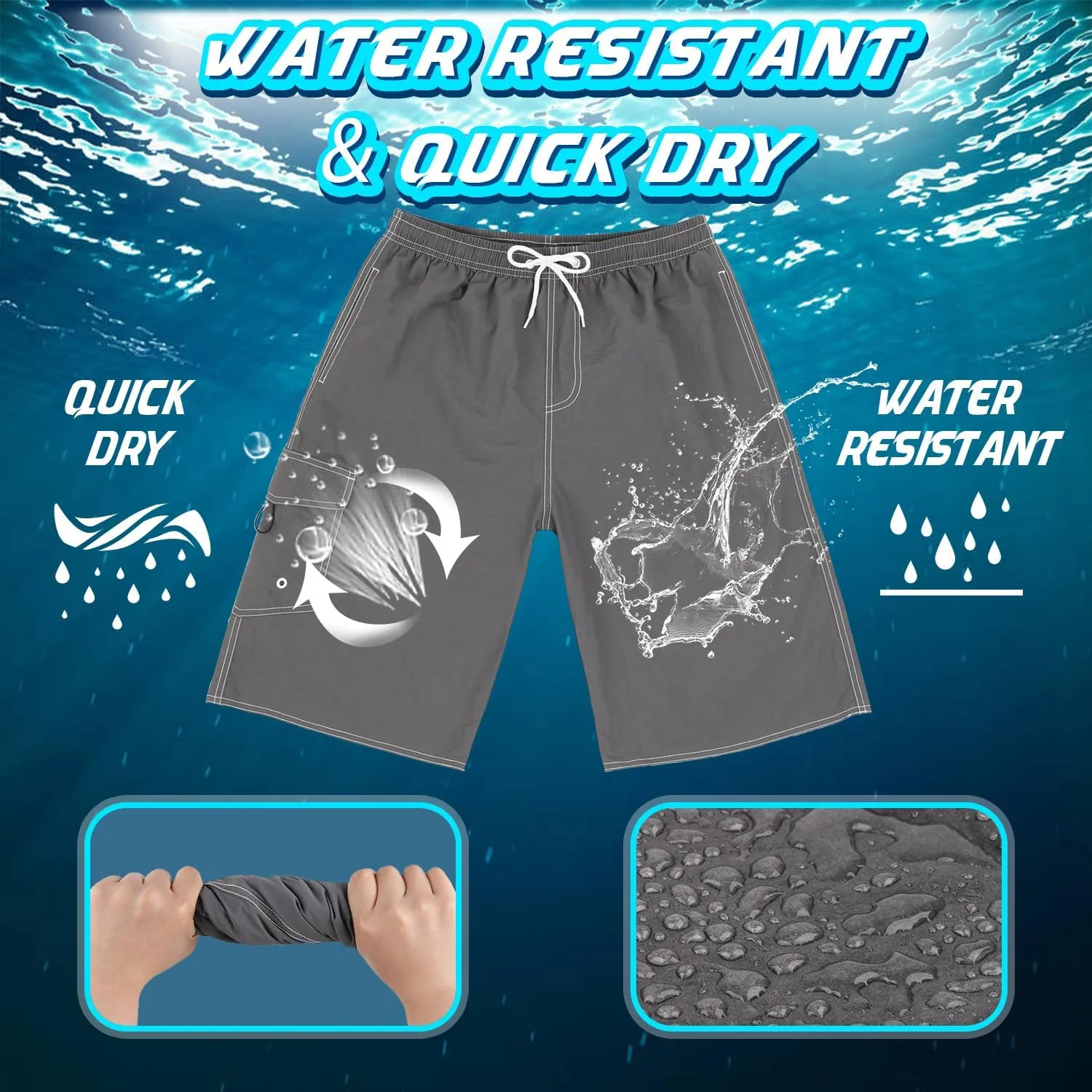 Mens Swimming Trunks Swim Trunks Quick Dry Swim Shorts with Mesh Lining Funny Swimwear Bathing Suits