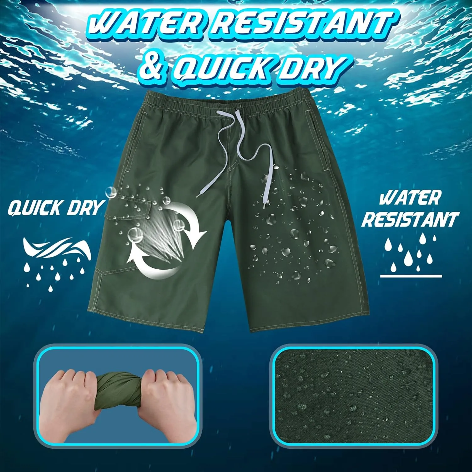 Mens Swimming Trunks Swim Trunks Quick Dry Swim Shorts with Mesh Lining Funny Swimwear Bathing Suits