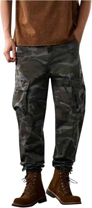 Men's Tactical Pants Ripstop Cargo Pants Lightweight Work Hiking Trousers Outdoor Pockets Fishing Military Pants