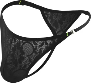 Men's Underwear Thongs Exposed Hole In Front G-String Bulge Ball Pouch Gay Underpants Briefs Gag Lingerie Nightclub