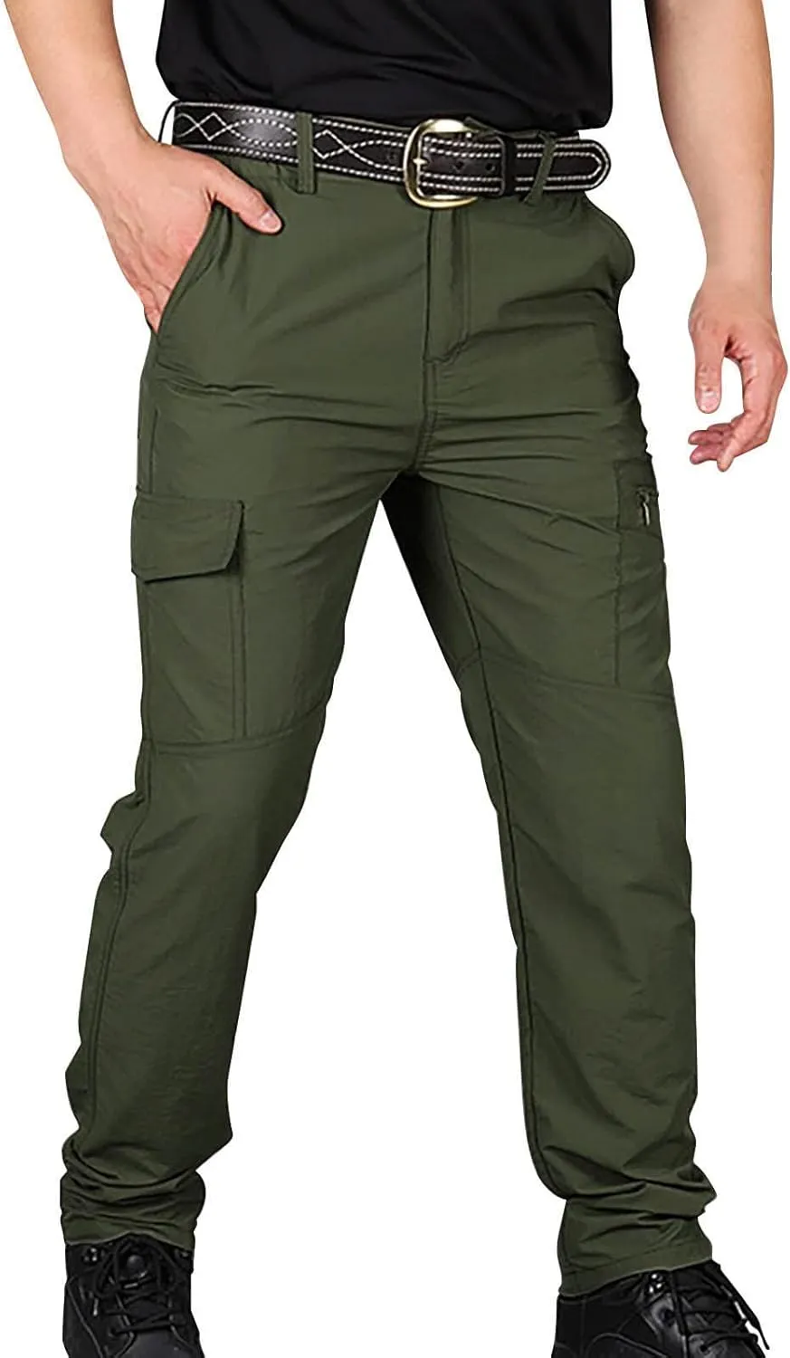 Mens Work Pants,Quick Dry Rainproof Outdoor Mountainering Trousers with Multi Pockets Athletic Casual Lightweight Golf Pants