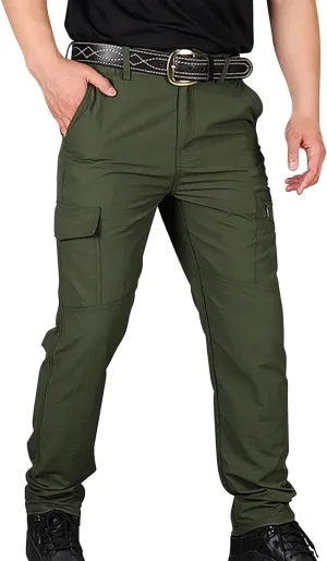 Mens Work Pants,Quick Dry Rainproof Outdoor Mountainering Trousers with Multi Pockets Athletic Casual Lightweight Golf Pants