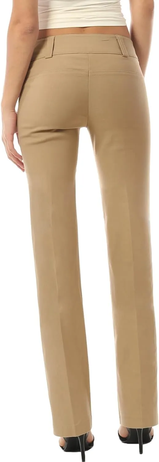 MixMatchy Women's Ultra Stretch Lux Comfort with Flex Motion Bootcut Dress Pants Work Business Office Trousers