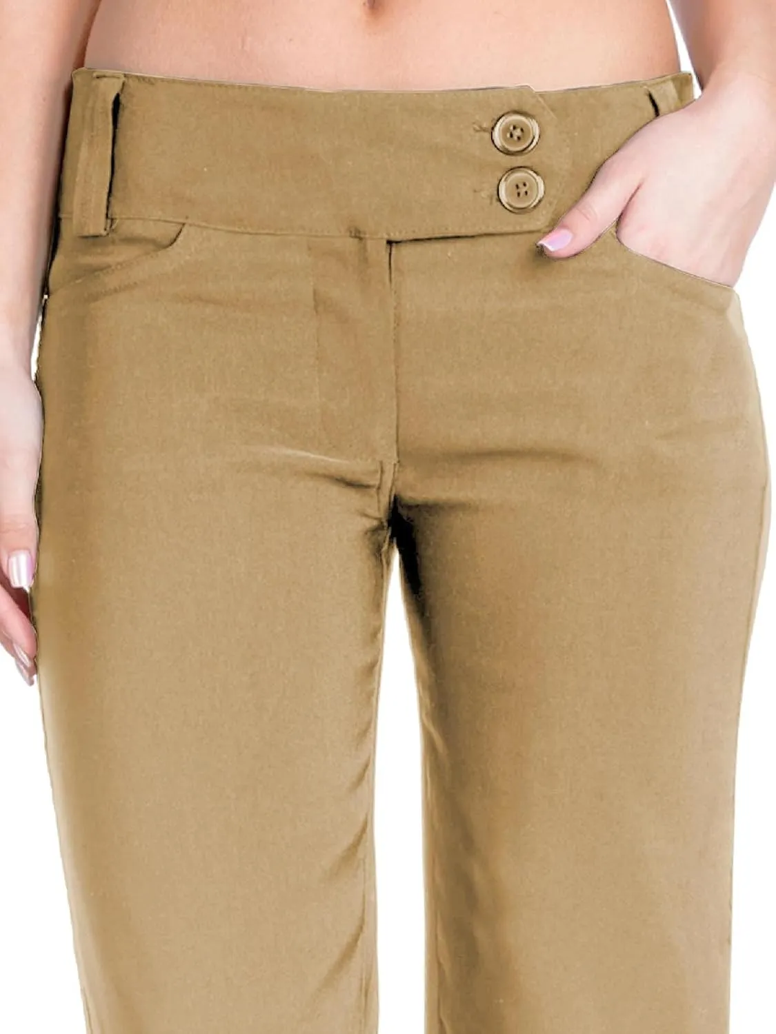 MixMatchy Women's Ultra Stretch Lux Comfort with Flex Motion Bootcut Dress Pants Work Business Office Trousers