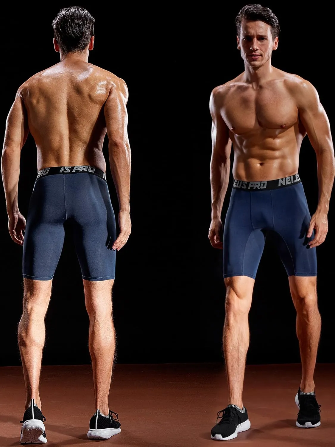 NELEUS Men's 3 Pack Performance Compression Shorts