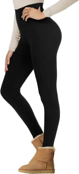 NexiEpoch Fleece Lined Leggings Women - High Waisted Winter Yoga Pants Tummy Control Soft Thermal Warm for Hiking Workout