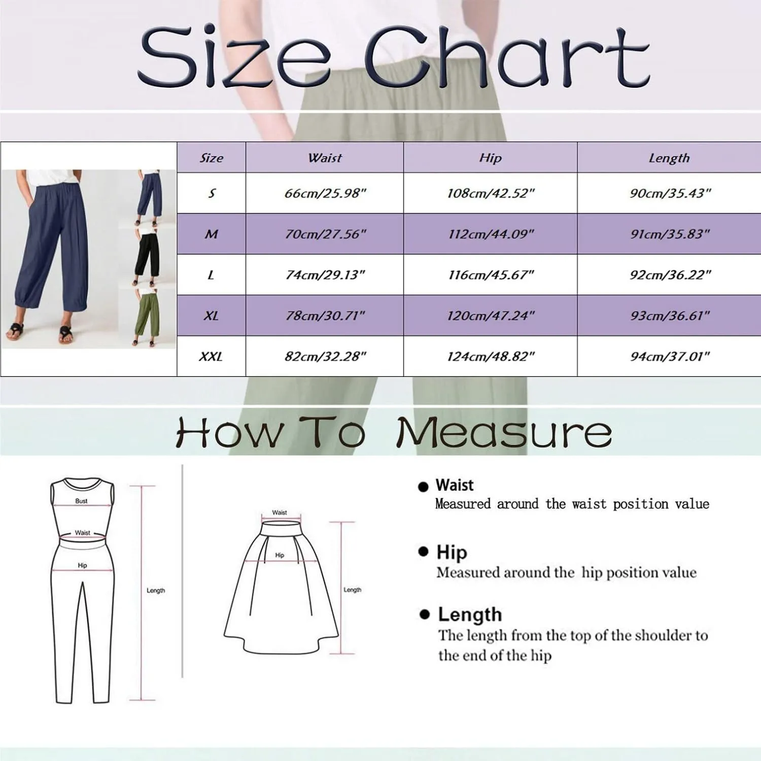 Nyybw High Waist Wide Leg Pants for Women Casual Crop Dress Pants Stretch Cotton Linen Pull On Office Capris Work Trousers