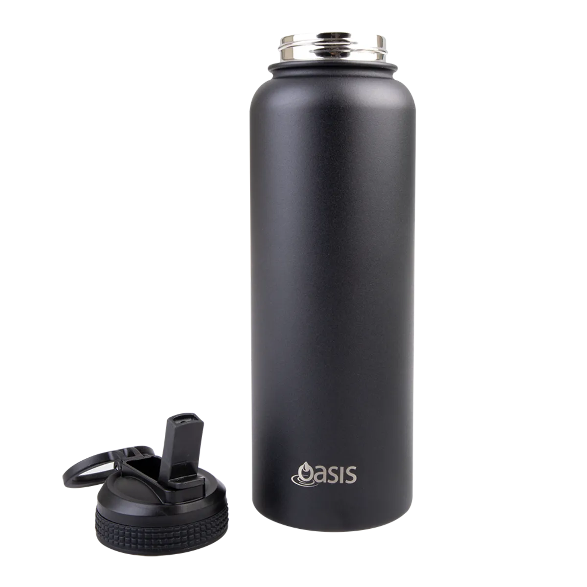 Oasis Challenger Insulated 1.1L Drink Bottle - Black