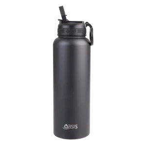 Oasis Challenger Insulated 1.1L Drink Bottle - Black