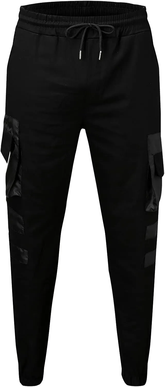 Pantalones para Hombre Chinos Cotton Slim Fit Fitness Workout Casual Jogging Bikers with Pocket Men Sport Running Cargo Pants
