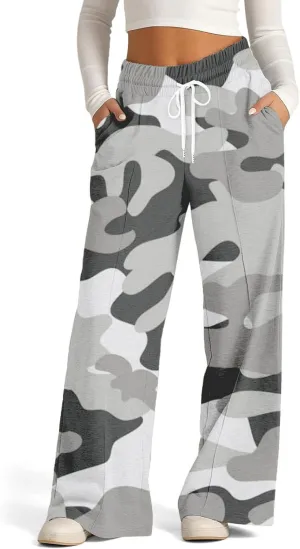 Pants for Women, Linen Pants Wide Leg Summer High Waisted Straight Summmer