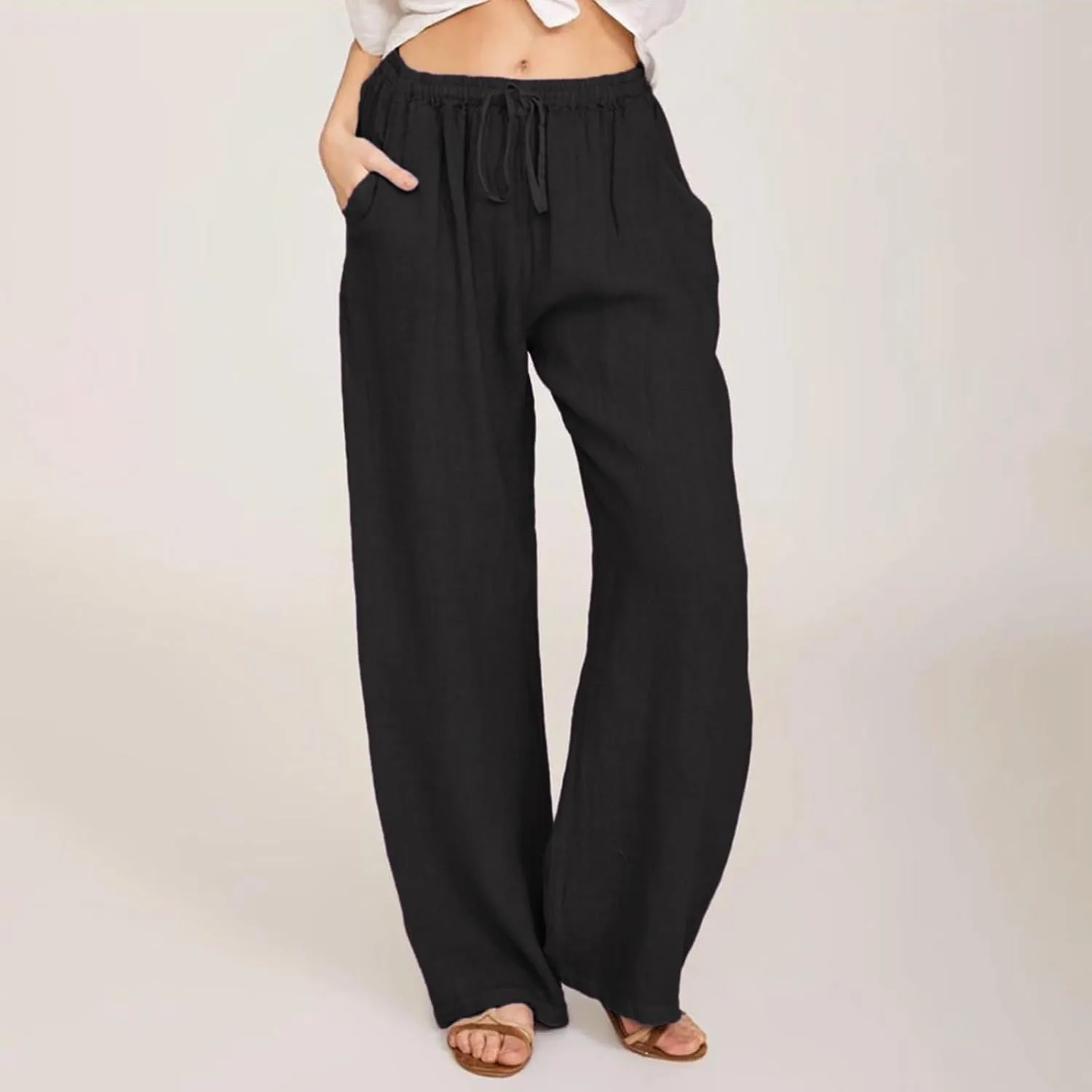 Pants for Women, Oversized High Waisted Straight Leg Pants Wide Casual Sweatpants