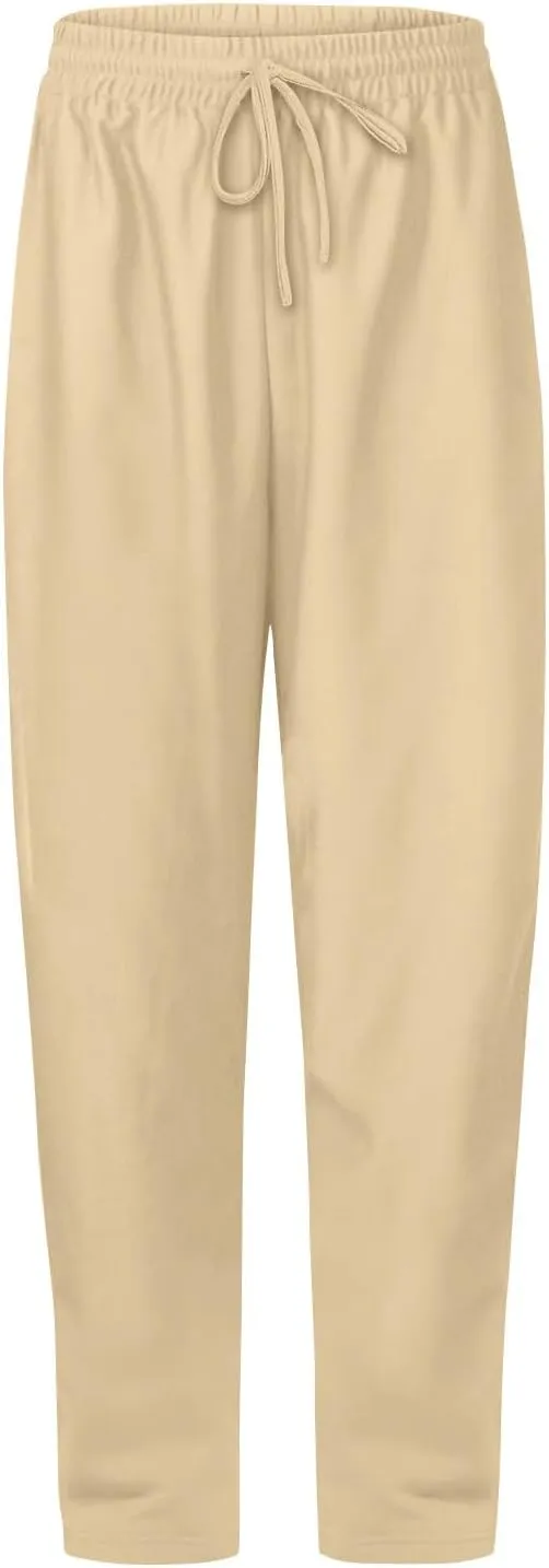 Pants for Women, Pants Wide Leg Straight High Waisted Summer Summmer Linen