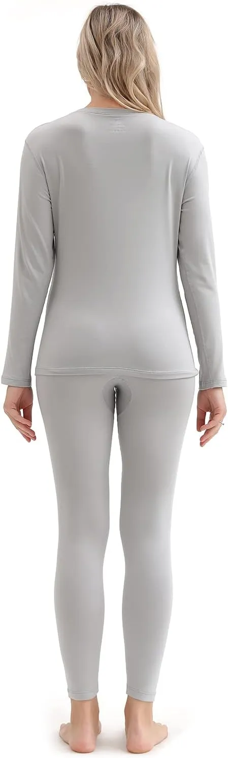 PISIQI Thermal Underwear Women Ultra-Soft Long Johns Set Base Layer Skiing Winter Warm Top & Bottom