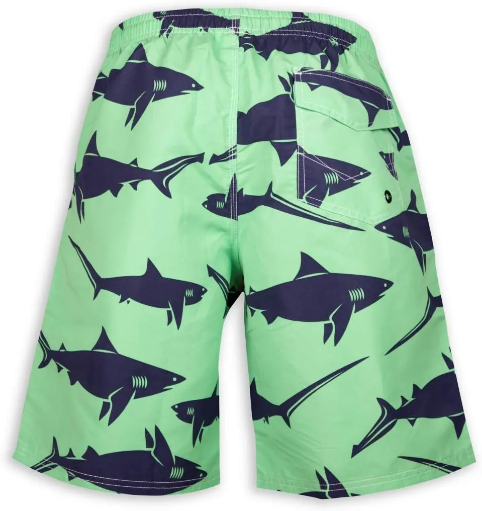 PREFER TO LIFE Men's Board Shorts, Quick Dry Swimwear Beach Holiday Party Bermuda Swim Big Pants 