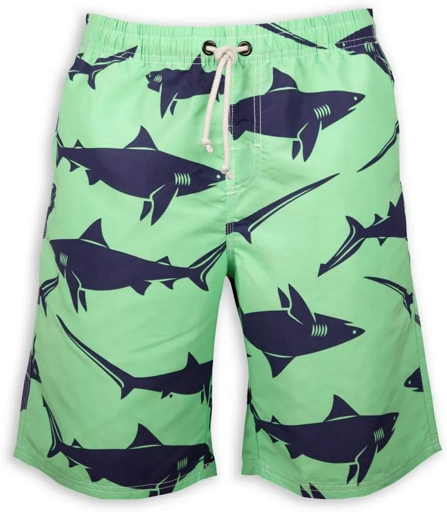 PREFER TO LIFE Men's Board Shorts, Quick Dry Swimwear Beach Holiday Party Bermuda Swim Big Pants 