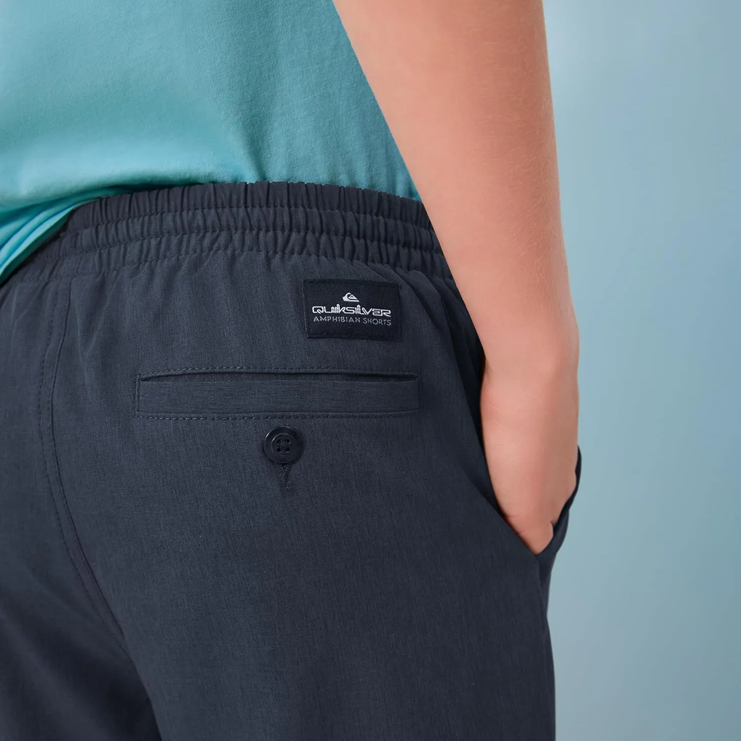 Quiksilver Boys' Eddie Pull-on Amphibian Hybrid Shorts, Water Friendly with Straight Leg Fit