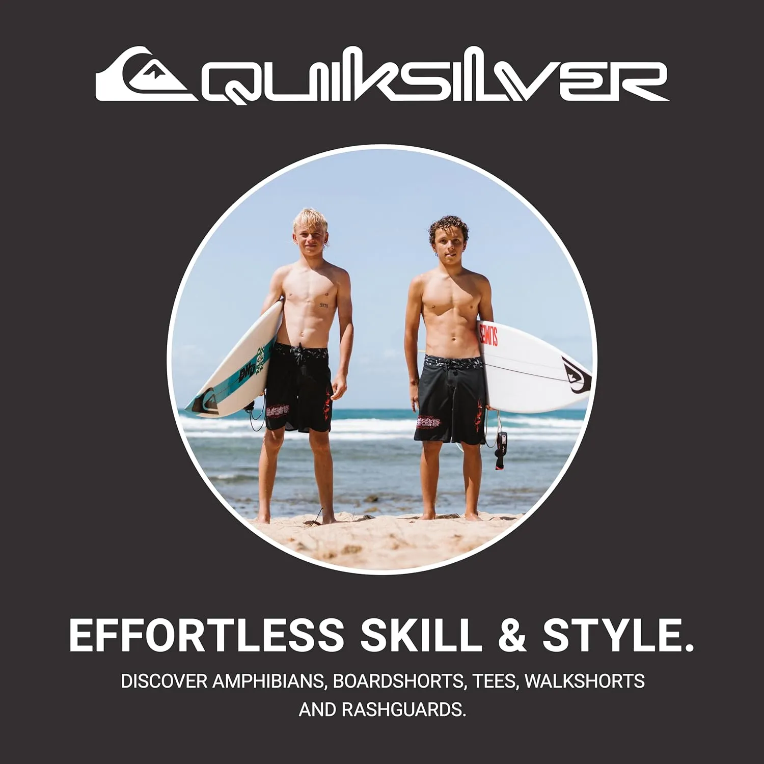 Quiksilver Boys' Eddie Pull-on Amphibian Hybrid Shorts, Water Friendly with Straight Leg Fit