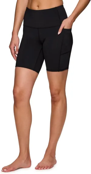 RBX Activewear Women's 7" Ultra Hold Bike Short with Pockets, High Waist Squat Proof Biker Workout Shorts for Running, Yoga