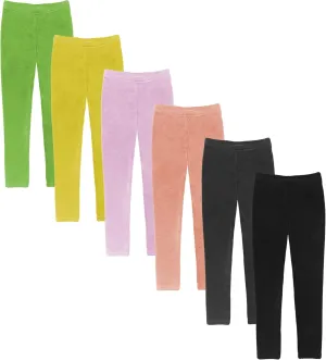 Sexy Basics Womens Ultra Soft Cotton Stretch Full Length Footless Leggings Skinny Pant Tights | Multi Packs & Colors