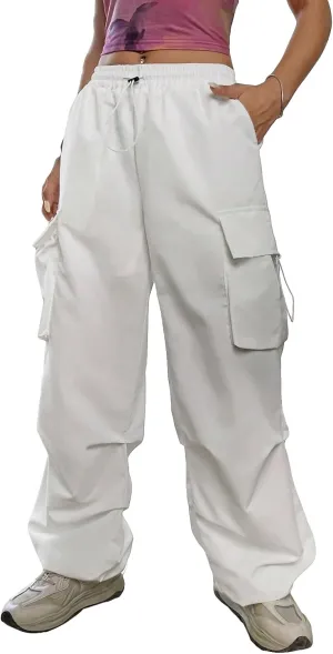 SHENHE Women's Baggy Loose Cargo Pants Drawstring Waist Joggers Long Trousers