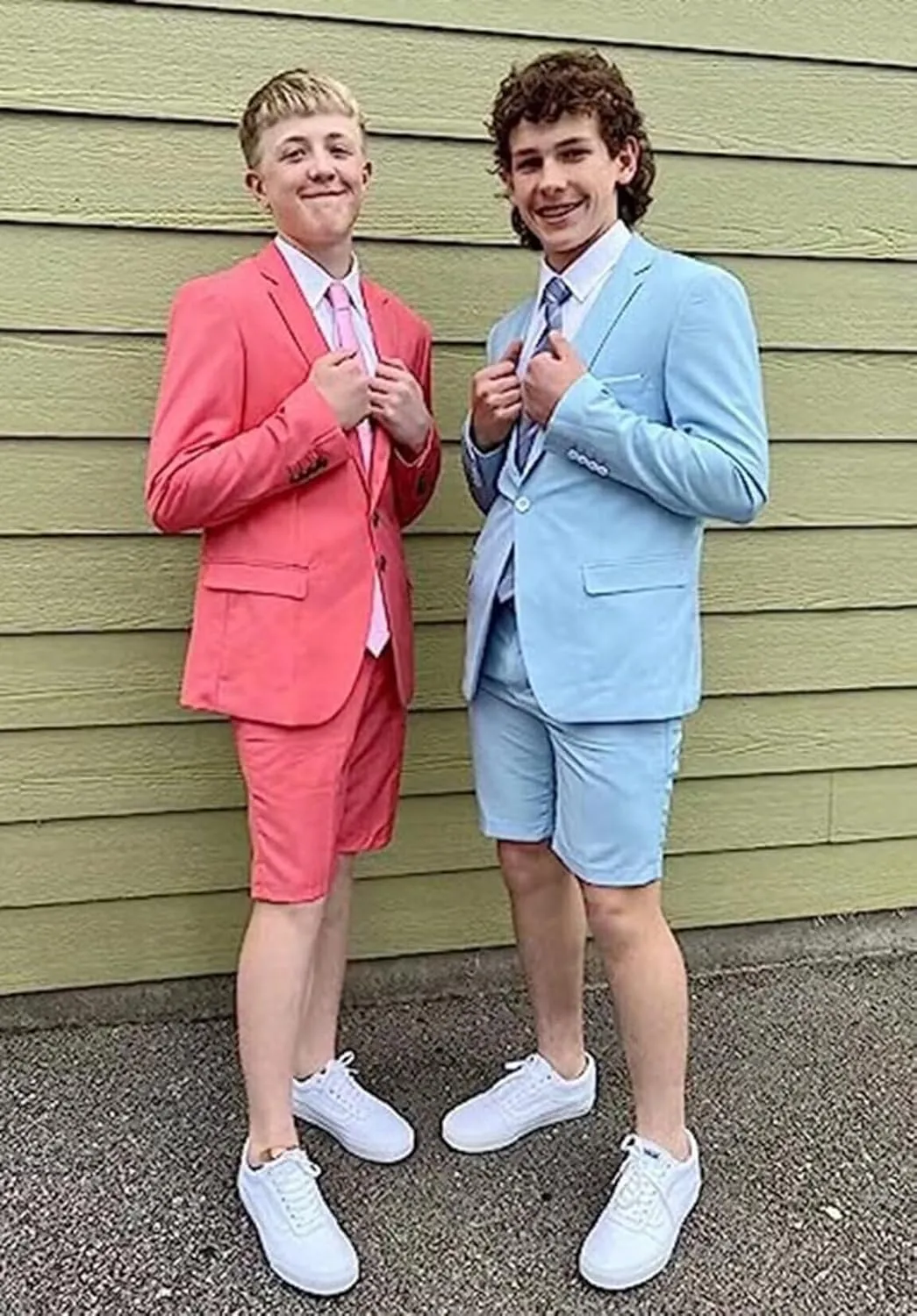 Shorts Suit for Boys 2 Piece Slim Fit Summer Suit Kids Tuxedos Toddler Dress Clothes Blazer and Shorts Set for Beach Wedding