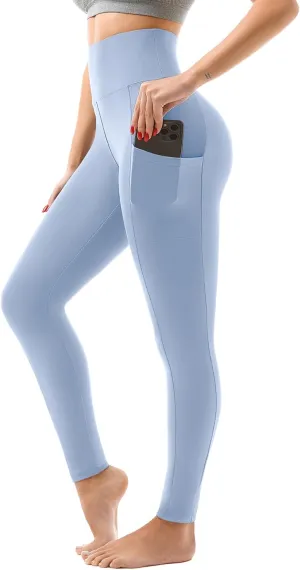SINOPHANT High Waisted Leggings with Pockets Women, Full Length Capri Buttery Soft Stretchy Yoga Pants