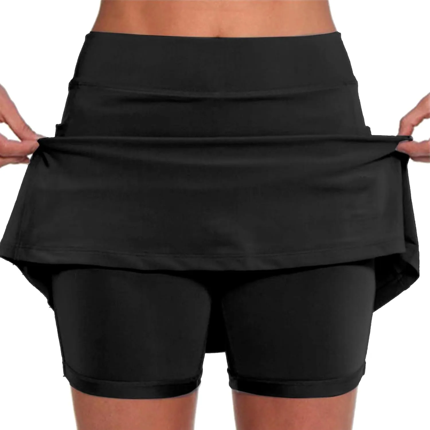 Skorts for Woman Tennis Skirt High Waisted Workout Golf Skorts with Shorts Underneath Quick Dry Gym Athletic Running Skirts