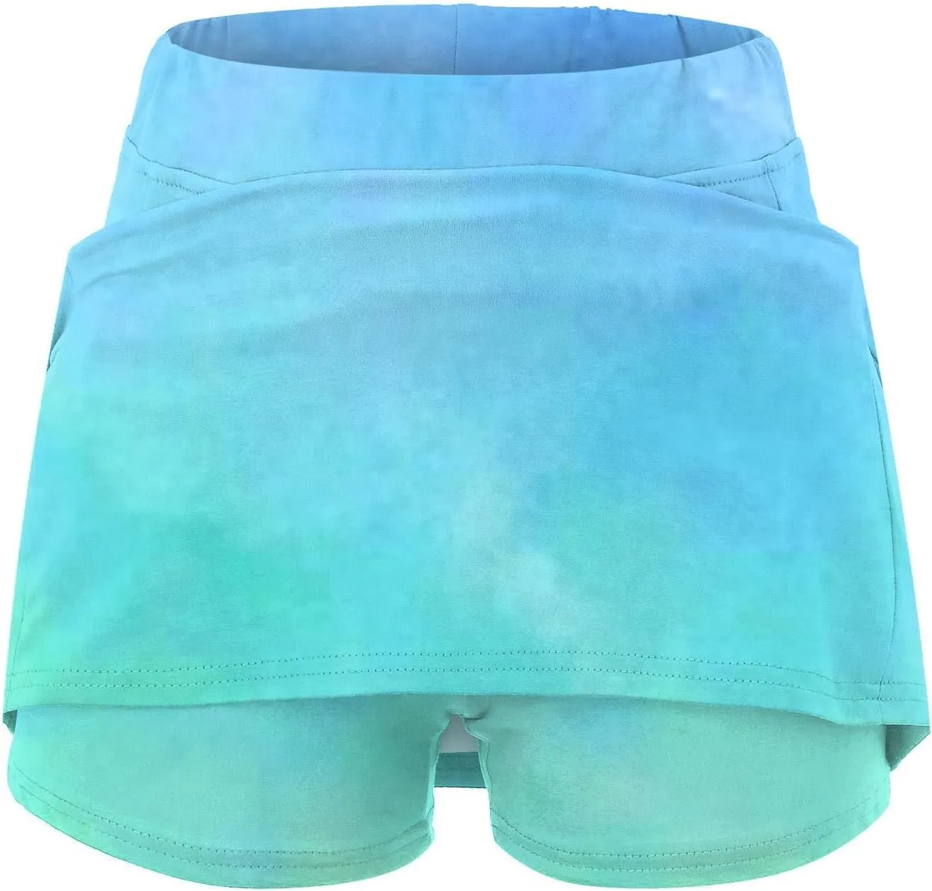 Skorts for Women Dressy High Waist Soft Lightweight Casual Tummy Control Skirt Plus Size Tennis Skirt with Pockets