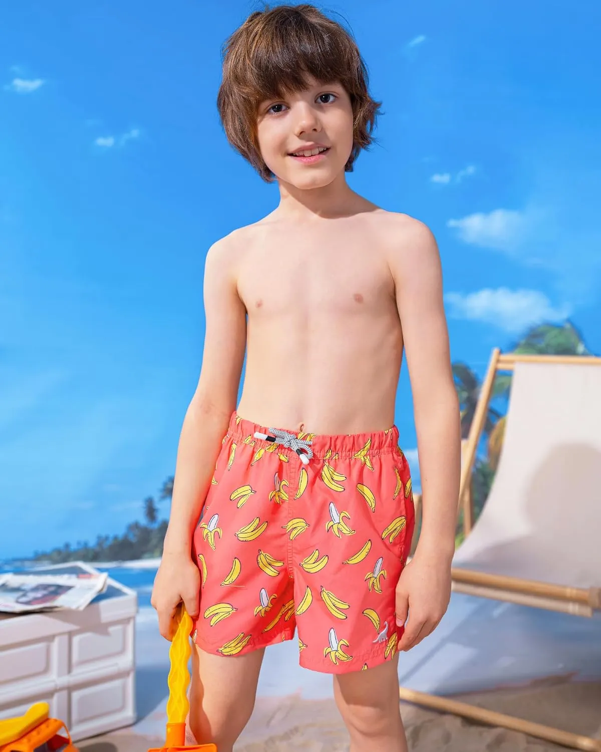 SURF CUZ Boys Swim Trunks Toddler Swim Shorts UPF 50  Bathing Suit for Boy Swimsuit Quick Dry Mesh Beach Boardshorts Swimwear