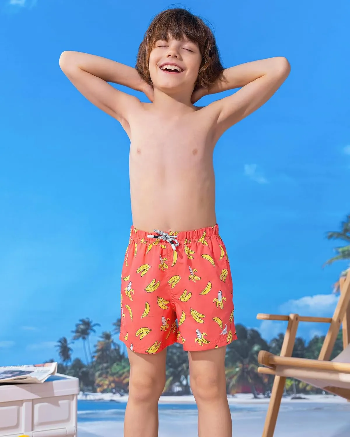 SURF CUZ Boys Swim Trunks Toddler Swim Shorts UPF 50  Bathing Suit for Boy Swimsuit Quick Dry Mesh Beach Boardshorts Swimwear