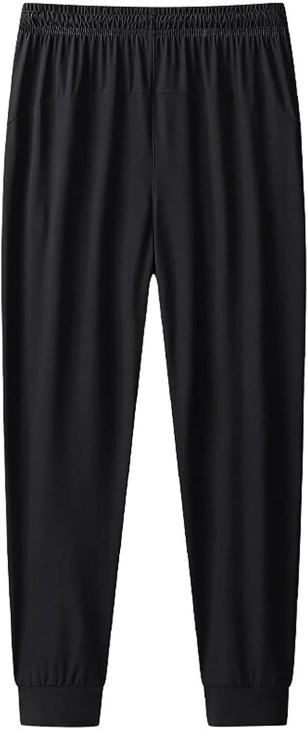 Sweatpants for Men Lightweight Tapered Mens Joggers Pants with Zip Pockets Slim Fit Workout Running Gym Sweat Pants