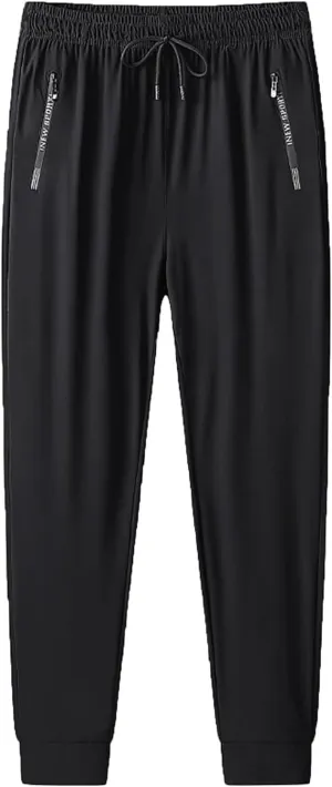 Sweatpants for Men Lightweight Tapered Mens Joggers Pants with Zip Pockets Slim Fit Workout Running Gym Sweat Pants