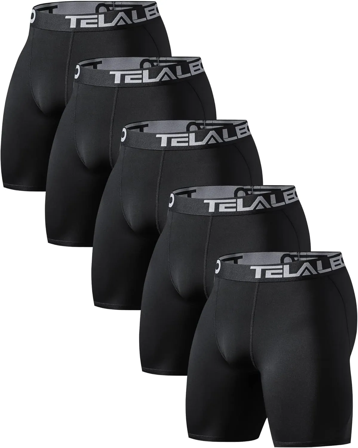TELALEO 6 or 5 Pack Compression Shorts for Men Spandex Sport Shorts Athletic Workout Running Performance Baselayer Underwear